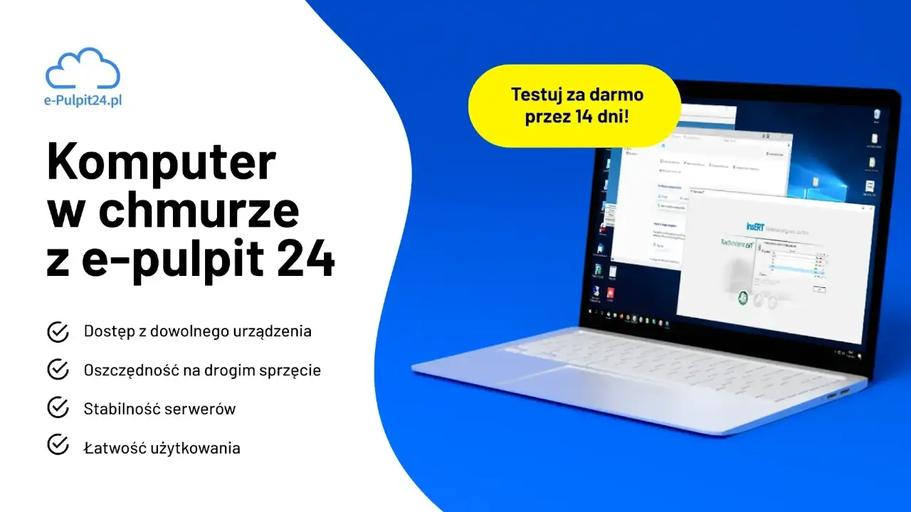 obrazek z reklamą usługi komputera w chmurze